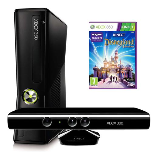 Xbox360 Slim 4GB Kinect + Kinect Adventures + Disneyland XBOX 360